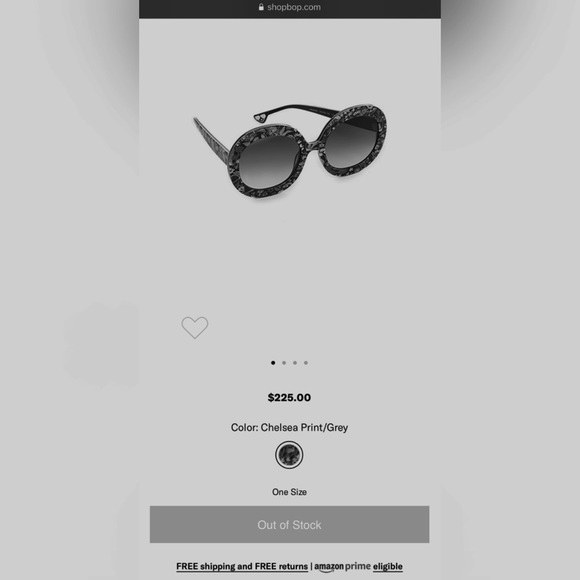 Alice + Olivia Retro Round Melrose Black Sunglasses - Picture 10 of 16